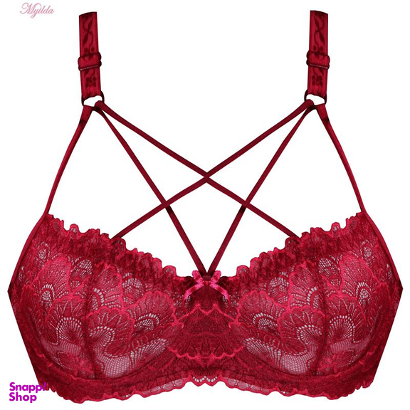 سوتین زنانه کارنا رز (Karena Rose) مدل فنردار کد 3381 رنگ زرشکی