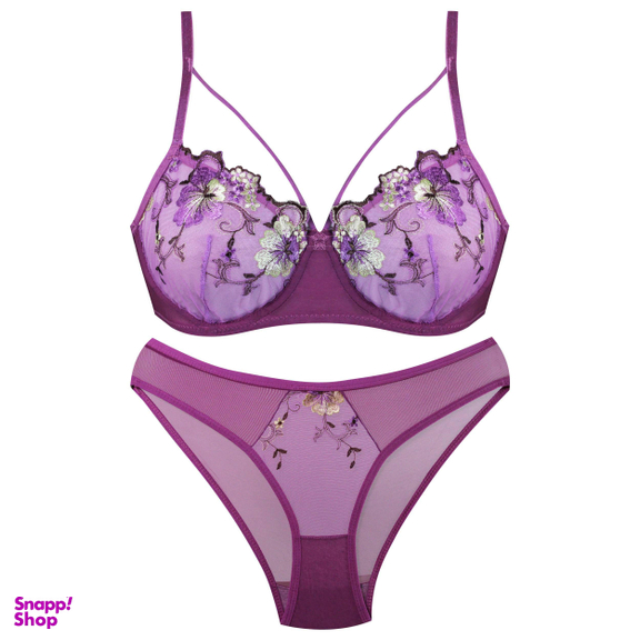 ست شورت و سوتین زنانه کارنا رز (Karena Rose) مدل فنردار کد 3378-16 رنگ بنفش
