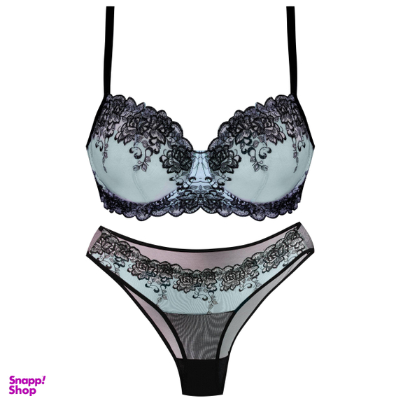 ست شورت و سوتین زنانه کارنا رز (Karena Rose) مدل فنردار کد 3380 رنگ آبی روشن