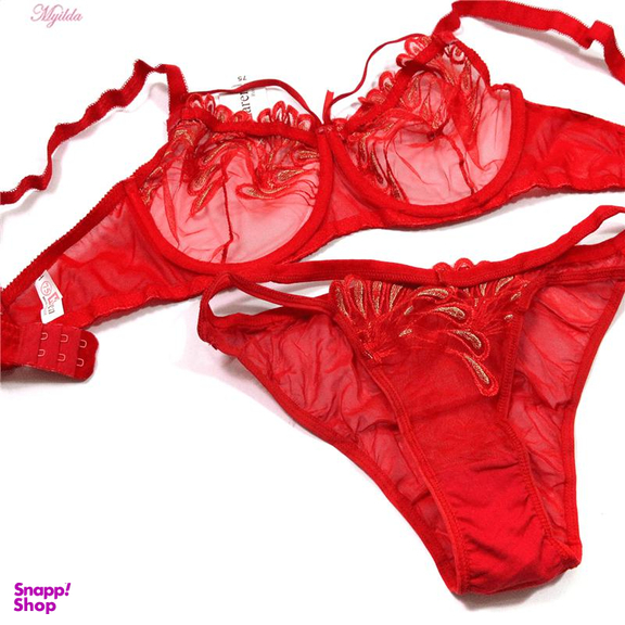 ست شورت و سوتین زنانه کارنا رز (Karena Rose) مدل فنردار کد 3378-12 رنگ قرمز