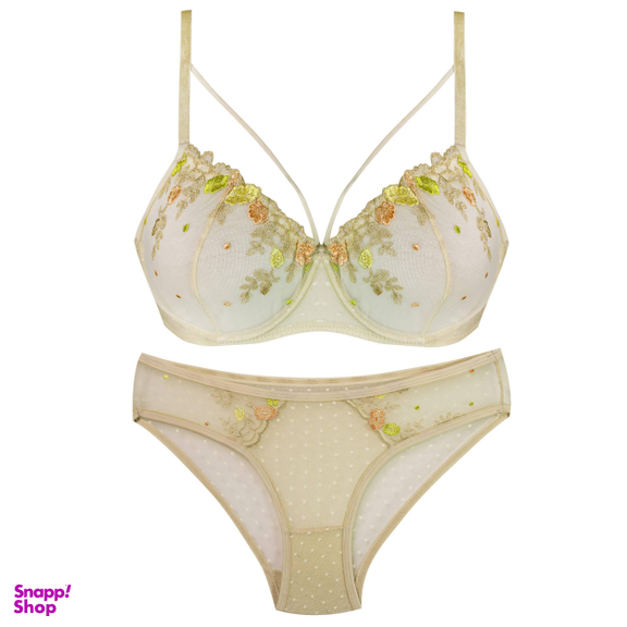 ست شورت و سوتین زنانه کارنا رز (Karena Rose) مدل فنردار کد 3378-15 رنگ کرم