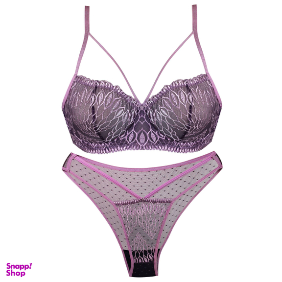 ست شورت و سوتین زنانه کارنا رز (Karena Rose) مدل فنردار کد 3380 رنگ بنفش