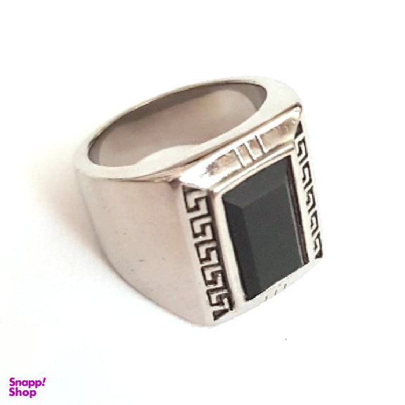 انگشتر مردانه مدل عقیق ساده کد 02 رنگ نقره ای