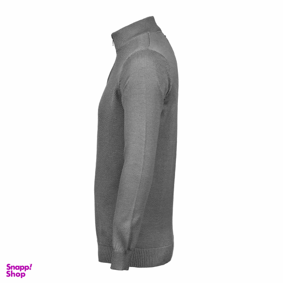 بافت یقه زیپدار مردانه جی تی هوگرو (GT Hugero) کد 10122 رنگ شتری