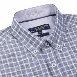 پیراهن آستین کوتاه مردانه جی تی هوگرو (GT Hugero) کد 10126 رنگ طوسی روشن