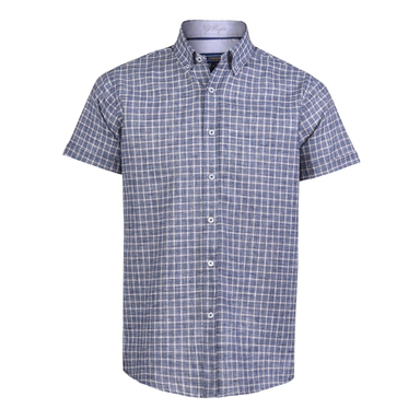پیراهن آستین کوتاه مردانه جی تی هوگرو (GT Hugero) کد 10126 رنگ طوسی روشن