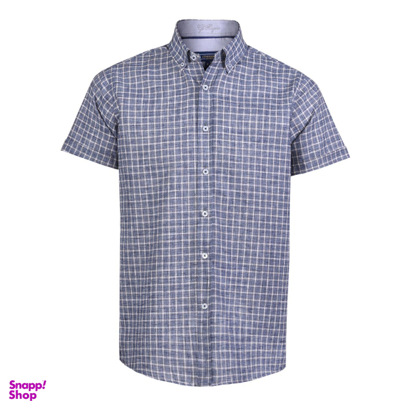 پیراهن آستین کوتاه مردانه جی تی هوگرو (GT Hugero) کد 10126 رنگ طوسی روشن