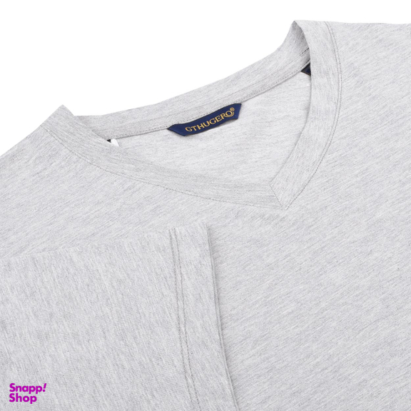 تیشرت یقه هفت مردانه جی تی هوگرو (GT Hugero) کد 10215 رنگ بژ