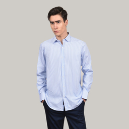 پیراهن مردانه جی تی هوگرو (GT Hugero) کد 10257 رنگ آبی لاجوردی