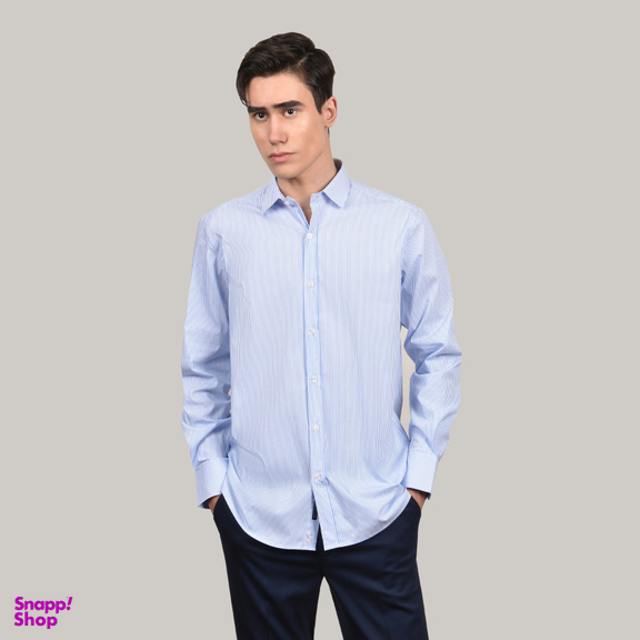 پیراهن مردانه جی تی هوگرو (GT Hugero) کد 10257 رنگ آبی نفتی