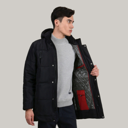 کاپشن اور مردانه جی تی هوگرو (GT Hugero) کد 10208 رنگ مشکی