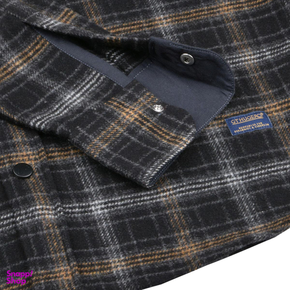 پیراهن پشمی مردانه جی تی هوگرو (GT Hugero) کد 10266 رنگ آبی تیره