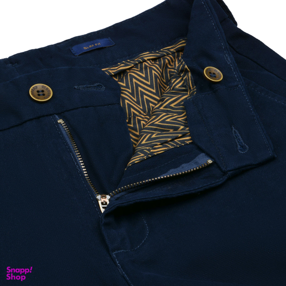 شلوار کتان مردانه جی تی هوگرو (GT Hugero) کد 10284 رنگ آبی تیره