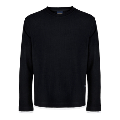 بلوز یقه گرد مردانه جی تی هوگرو (GT Hugero) کد 10271 رنگ مشکی