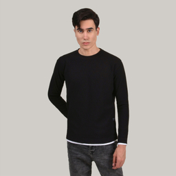 بلوز یقه گرد مردانه جی تی هوگرو (GT Hugero) کد 10271 رنگ طوسی روشن