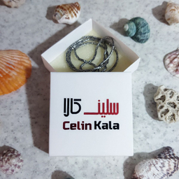 زنجیر نقره مردانه سلین کالا (Celin Kala) مدل ترک سیاه قلم