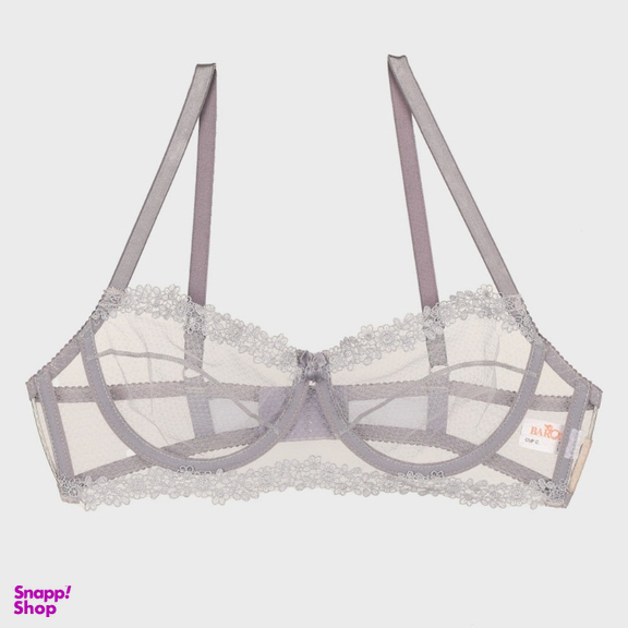 ست شورت و سوتین زنانه بارون (Barone) طرح A کد 2021 رنگ طوسی