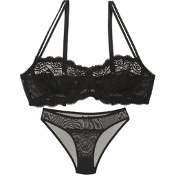 ست شورت و سوتین زنانه بارون (Barone) کد 323 رنگ مشکی