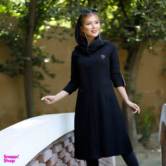 مانتو زنانه السانا (Elsana) مدل فلورانس کد 68601 رنگ مشکی