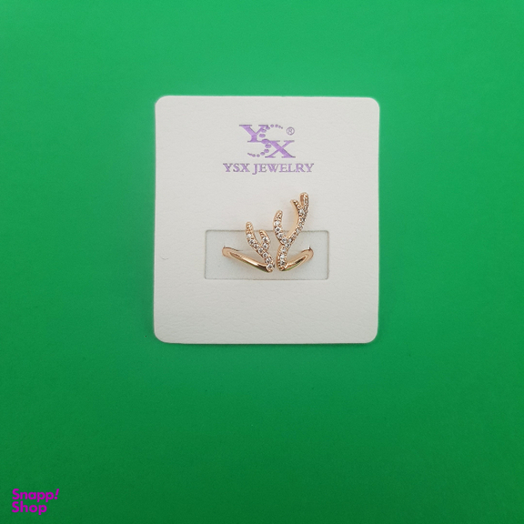 انگشتر زنانه وای اس ایکس (YSX) مدل شاخ گوزن رنگ طلایی