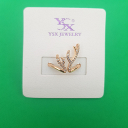 انگشتر زنانه وای اس ایکس (YSX) مدل شاخ گوزن رنگ طلایی