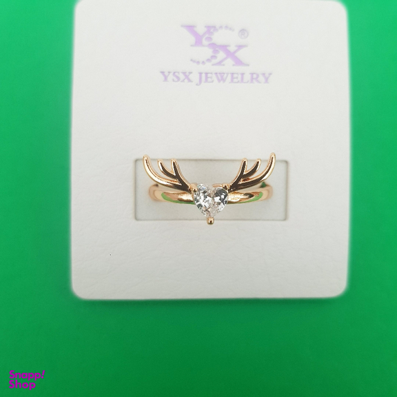 انگشتر زنانه وای اس ایکس (YSX) مدل شاخ گوزن و قلب