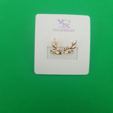 انگشتر زنانه وای اس ایکس (YSX) مدل شاخ گوزن ساده طلایی