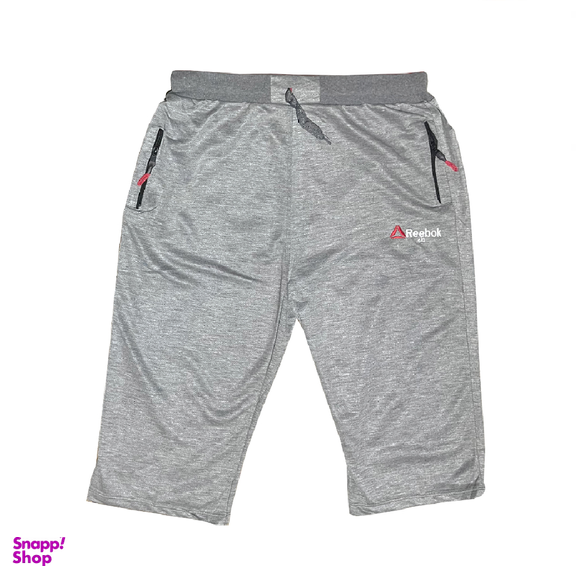 شلوارک راحتی مردانه طرح Reebok رنگ طوسی روشن