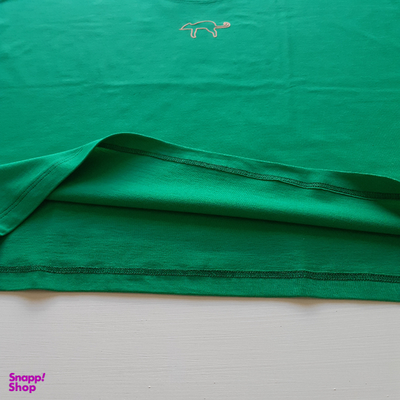 تیشرت کراپ زنانه آستین کیمونو رزرود رنگ سبز تیره