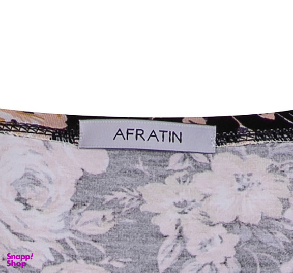 تیشرت زنانه افراتین (Afratin) مدل گلدار کد 2609 رنگ مشکی