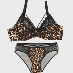 ست شورت و سوتین نخ و دانتل فنردار آداک (Adak) کد 528