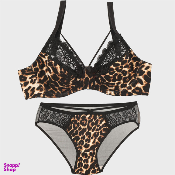 ست شورت و سوتین نخ و دانتل فنردار آداک (Adak) کد 528