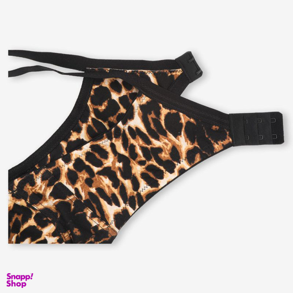 سوتین نخی فنردار آداک (Adak) طرح پلنگی کد 707 رنگ کرم