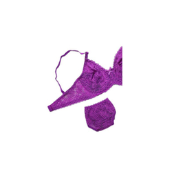 شورت و سوتین گیپور فنردار ژوبین طرح برگ کد 115 رنگ بنفش