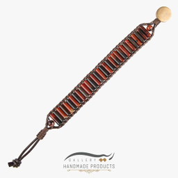 دستبند مردانه ریسه گالری (Ri3 Gallery) مدل عقیق آتشین 1444