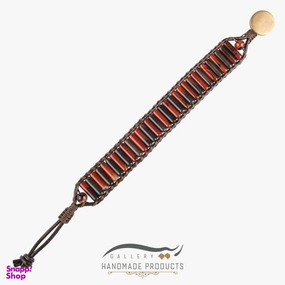 دستبند مردانه ریسه گالری (Ri3 Gallery) مدل عقیق آتشین 1444