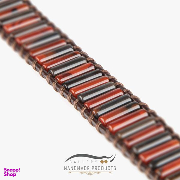 دستبند مردانه ریسه گالری (Ri3 Gallery) مدل عقیق آتشین 1444