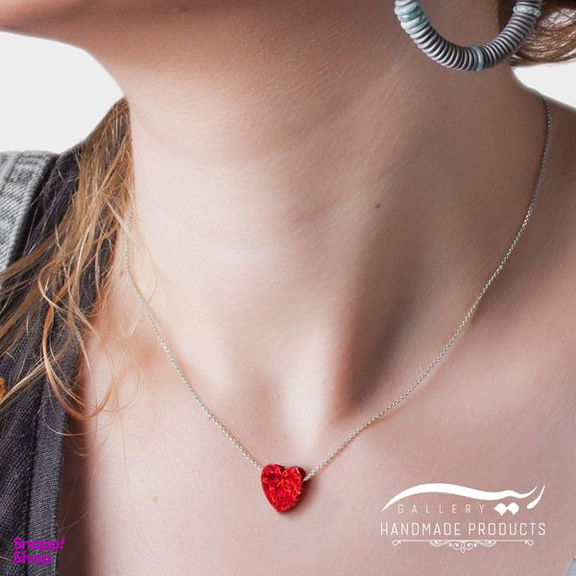 گردنبند نقره زنانه ریسه گالری (Ri3 Gallery) مدل اوپال قلب 5268