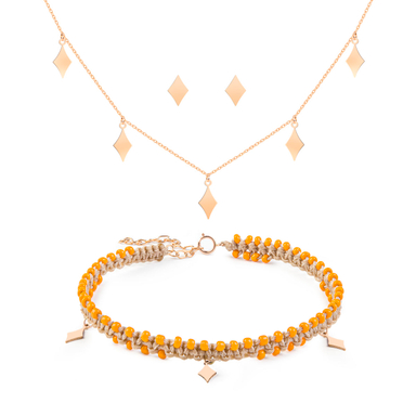 نیم ست طلا 18 عیار زنانه ریسه گالری (Ri3 Gallery) مدل Ri3-5148-2051-3031