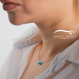گردنبند نقره زنانه ریسه گالری (Ri3 Gallery) مدل گوی اوپال ایسلند 5285