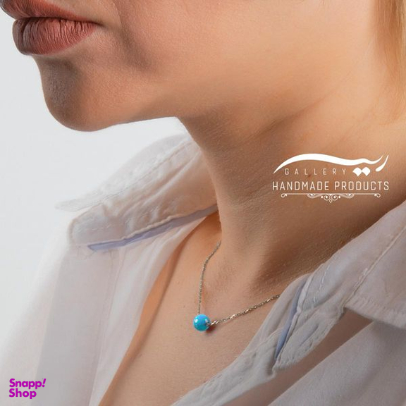گردنبند نقره زنانه ریسه گالری (Ri3 Gallery) مدل گوی اوپال ایسلند 5285