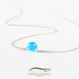گردنبند نقره زنانه ریسه گالری (Ri3 Gallery) مدل گوی اوپال ایسلند 5285