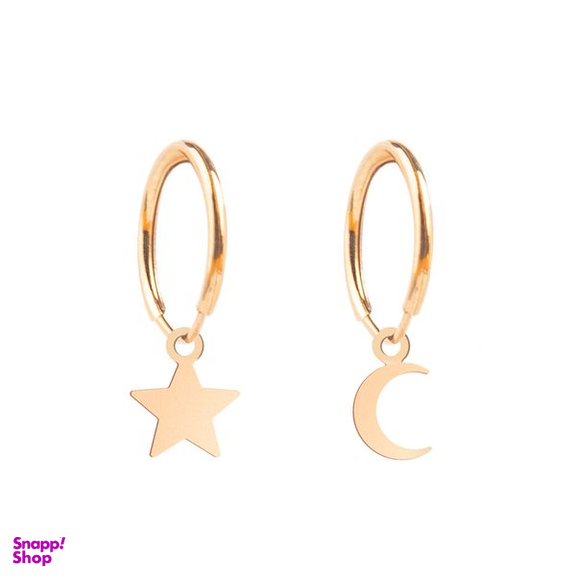 گوشواره طلا 18 عیار زنانه ریسه گالری (Ri3 Gallery) مدل ماه و ستاره 3088