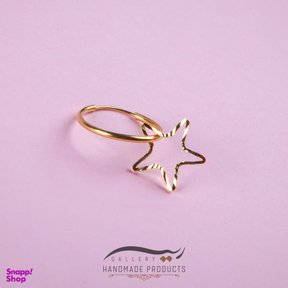 گوشواره طلا 18 عیار زنانه ریسه گالری (Ri3 Gallery) مدل ستاره 3086