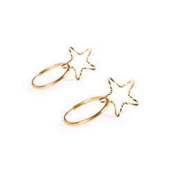 گوشواره طلا 18 عیار زنانه ریسه گالری (Ri3 Gallery) مدل ستاره 3086