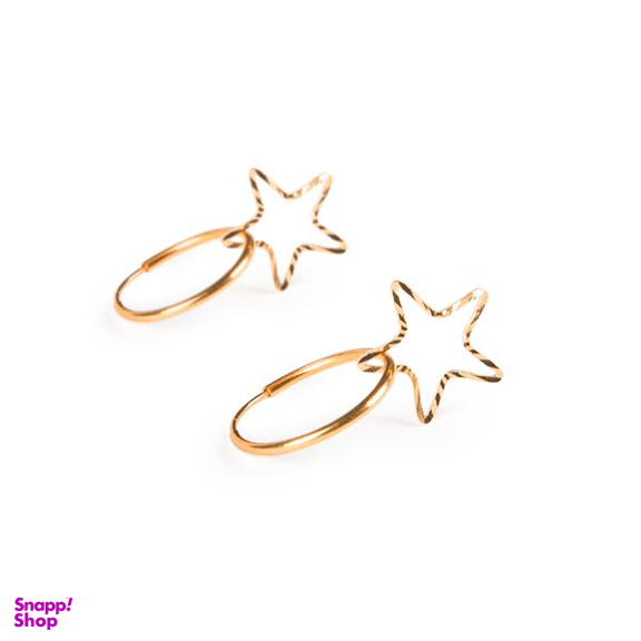 گوشواره طلا 18 عیار زنانه ریسه گالری (Ri3 Gallery) مدل ستاره 3086