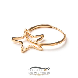 گوشواره طلا 18 عیار زنانه ریسه گالری (Ri3 Gallery) مدل ستاره 3086
