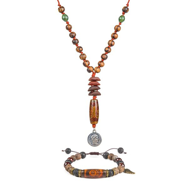 نیم ست نقره مردانه ریسه گالری (Ri3 Gallery) مدل تبتی 1410-5248