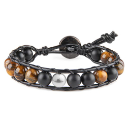 دستبند نقره مردانه ریسه گالری (Ri3 Gallery) مدل چشم ببر 1463