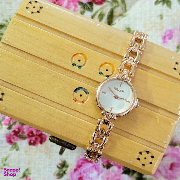 ساعت مچی عقربه ای زنانه والار (Walar) مدل بند گندمی کد 05